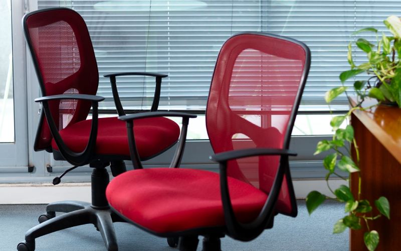 Still life of office chair indoors